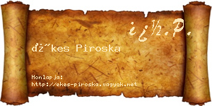 Ékes Piroska névjegykártya