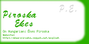 piroska ekes business card