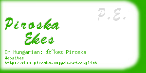 piroska ekes business card